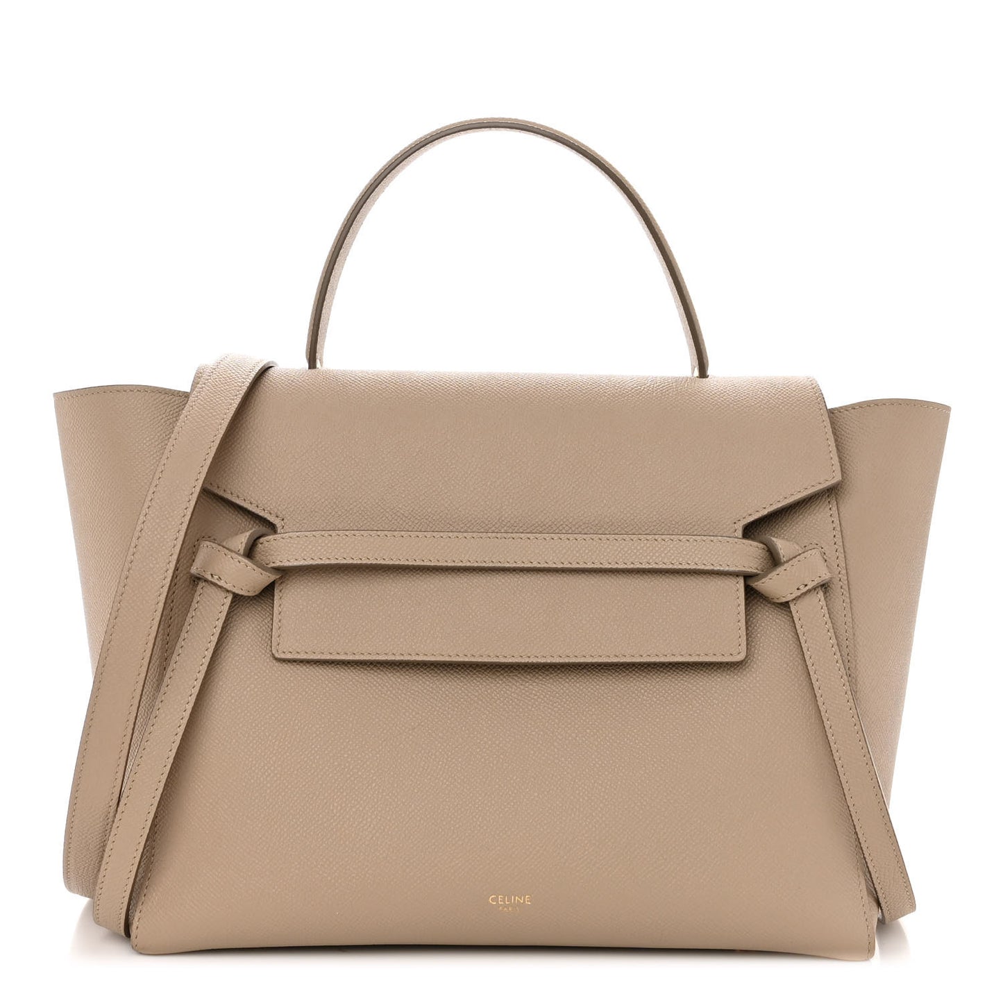 Grained Calfskin Mini Belt Bag Light Taupe