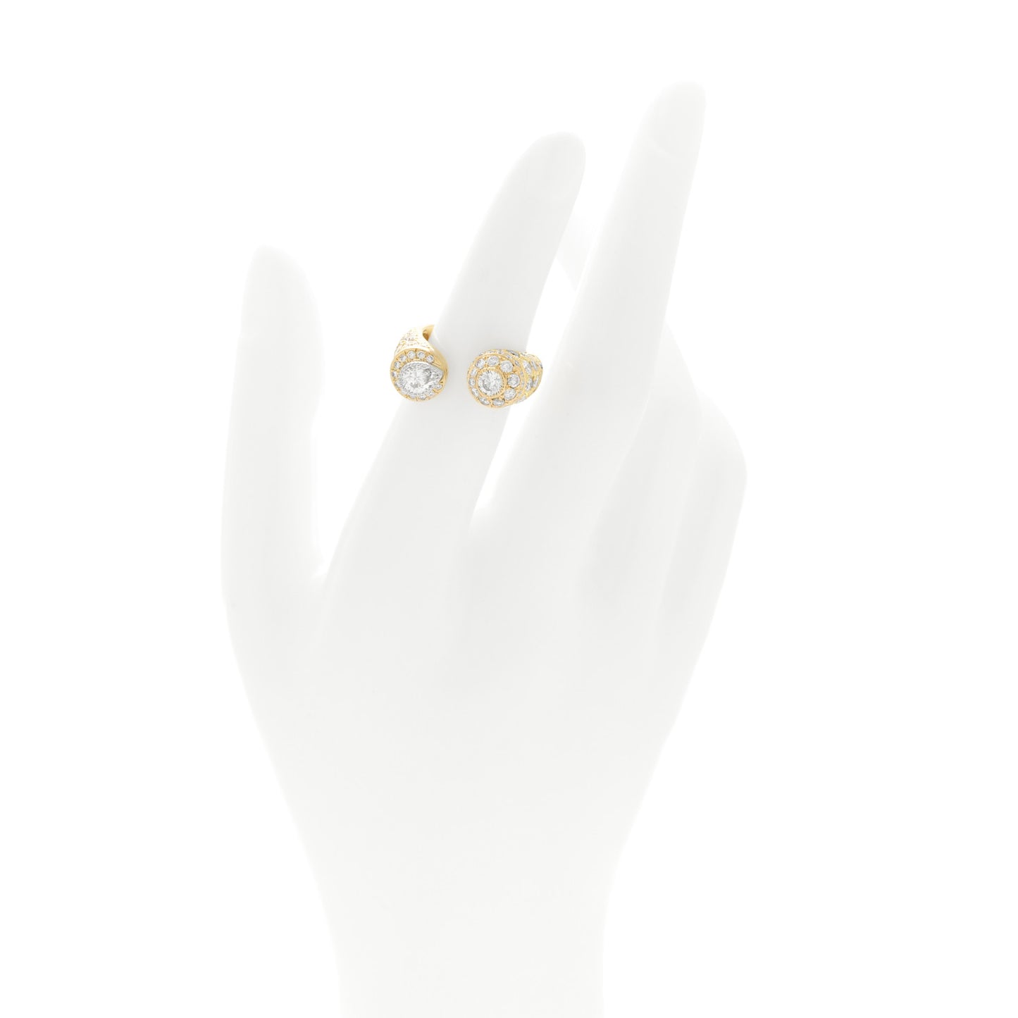 18K Yellow Gold Diamond 2.49ctw Split Ring  50 5.25