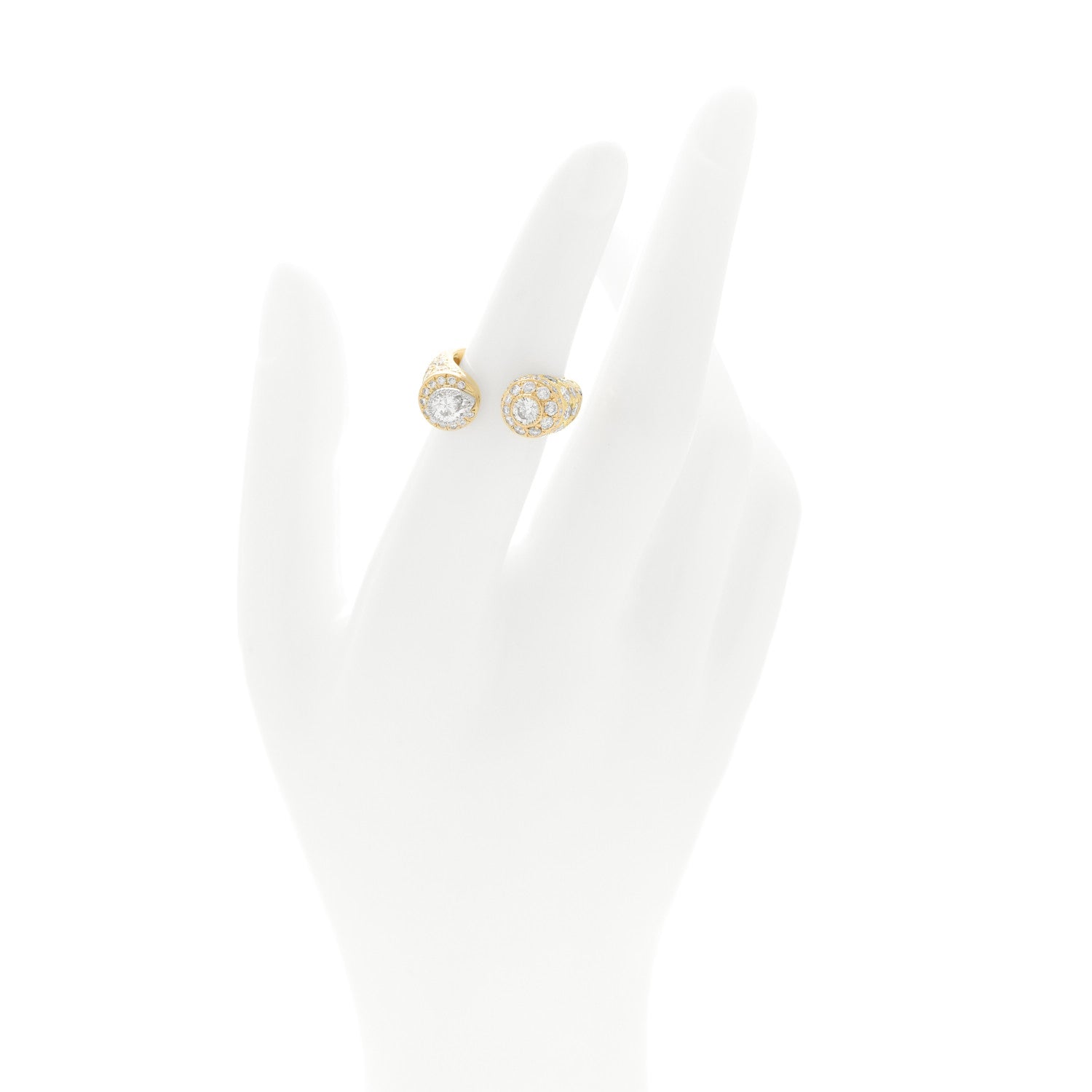 Parker & West by FASHIONPHILE 18K Yellow Gold Diamond 2.49ctw Split Ring  50 5.25 2 of 9