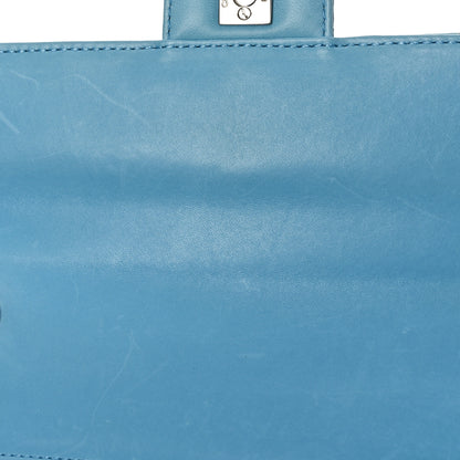 Chanel Snakeskin East West Flap Blue 10 of 10