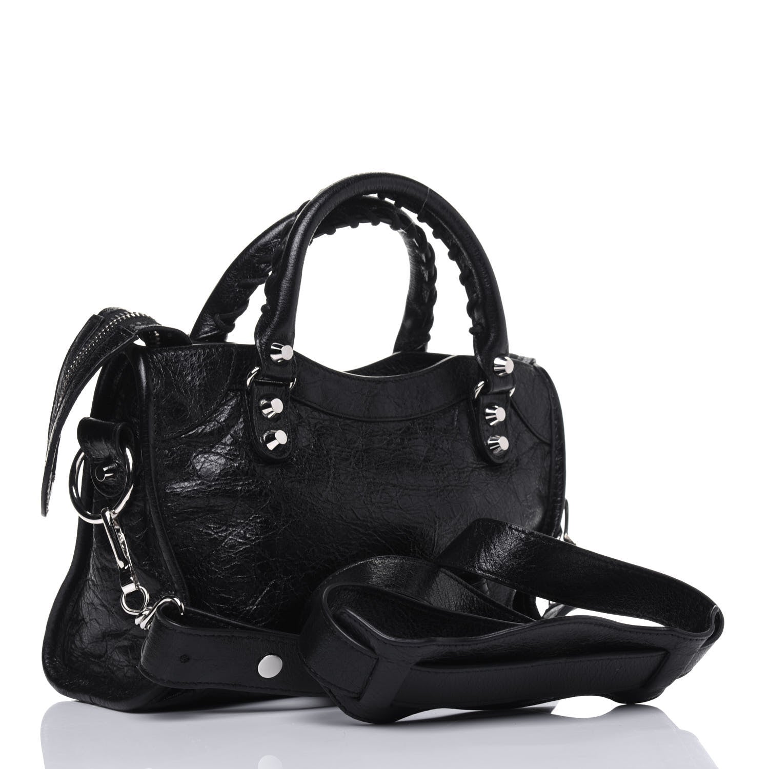 Balenciaga Agneau Classic Silver Hardware Mini City Black 4 of 21