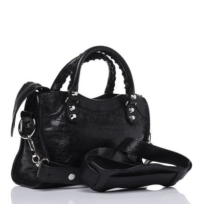 Balenciaga Agneau Classic Silver Hardware Mini City Black 4 of 21