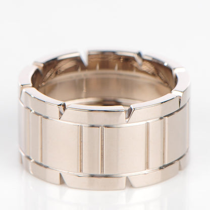 Cartier 18K White Gold 11mm Tank Francaise Ring 58 8.25 3 of 4