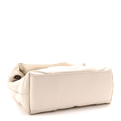 Saint Laurent Lambskin Quilted Small Loulou Puffer Monogram Chain Satchel Crema Soft 4 of 10