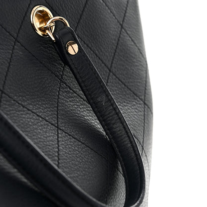 Chanel Bullskin Stitched Large Shopping Bag Black 11 of 11