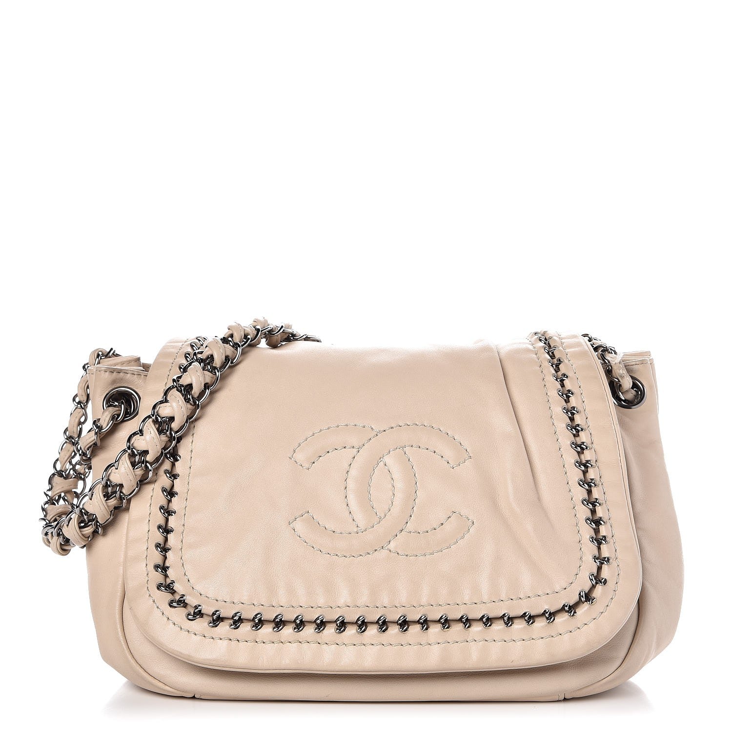 Chanel Smooth Calfskin Luxe Ligne Flap Light Beige 1 of 11