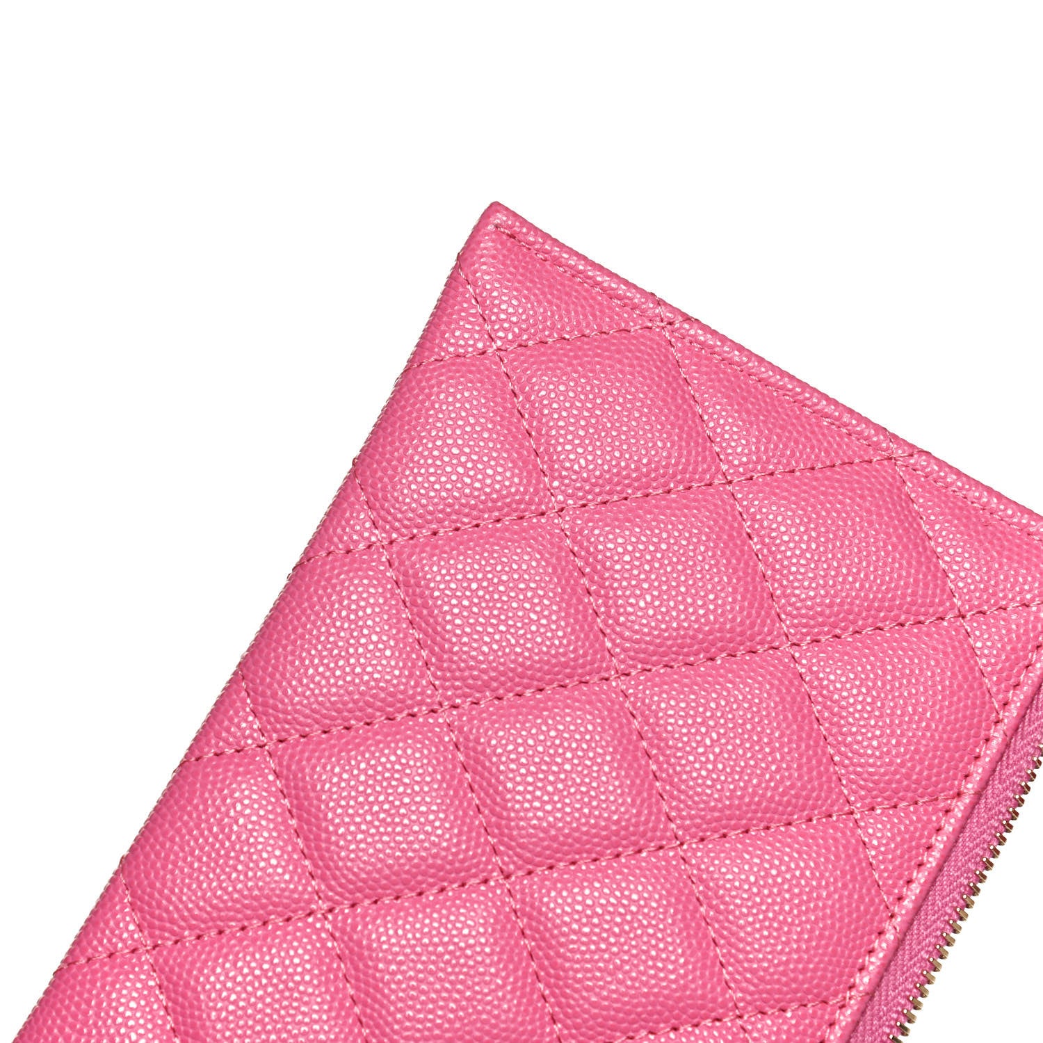 Chanel Caviar Quilted Classic Zip Pouch Pink 11 of 12