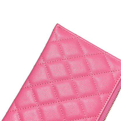 Chanel Caviar Quilted Classic Zip Pouch Pink 11 of 12