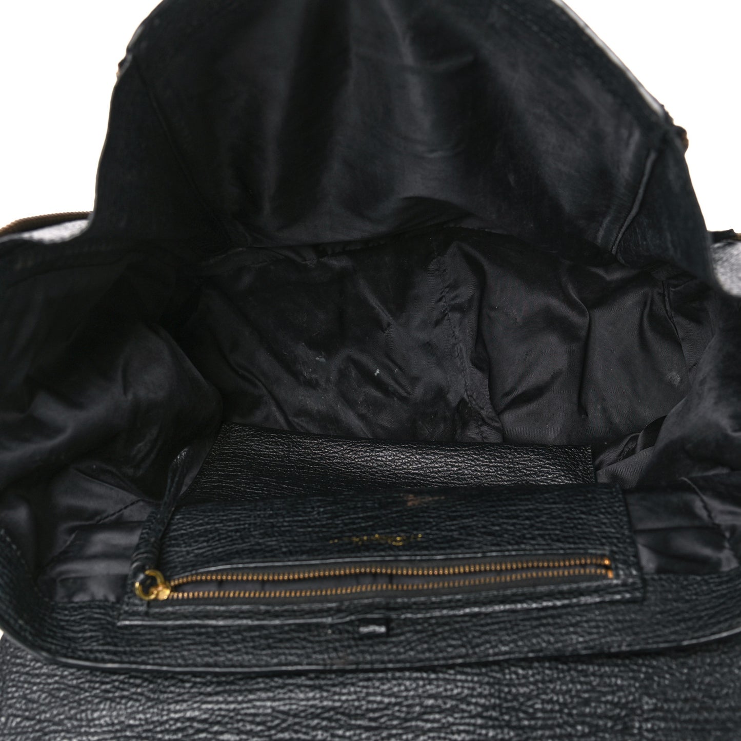 Textured Calfskin Large Pashli Satchel Black