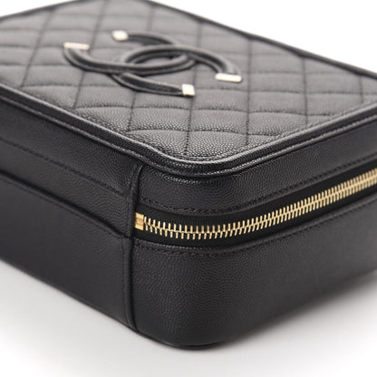 Chanel Caviar Quilted Medium CC Filigree Vanity Case Black 7 of 11