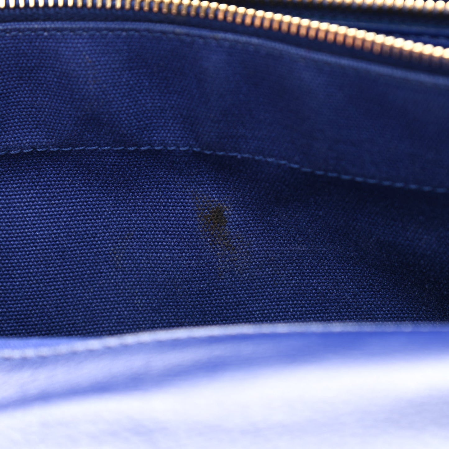 Calfskin Canvas Small Muse Two Blue