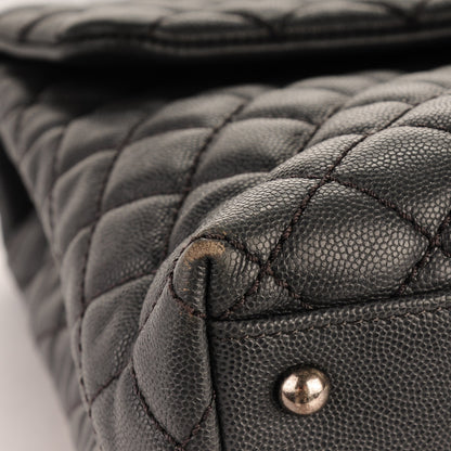 Chanel Caviar Lizard Quilted Large Coco Handle Flap Grey 9 of 9
