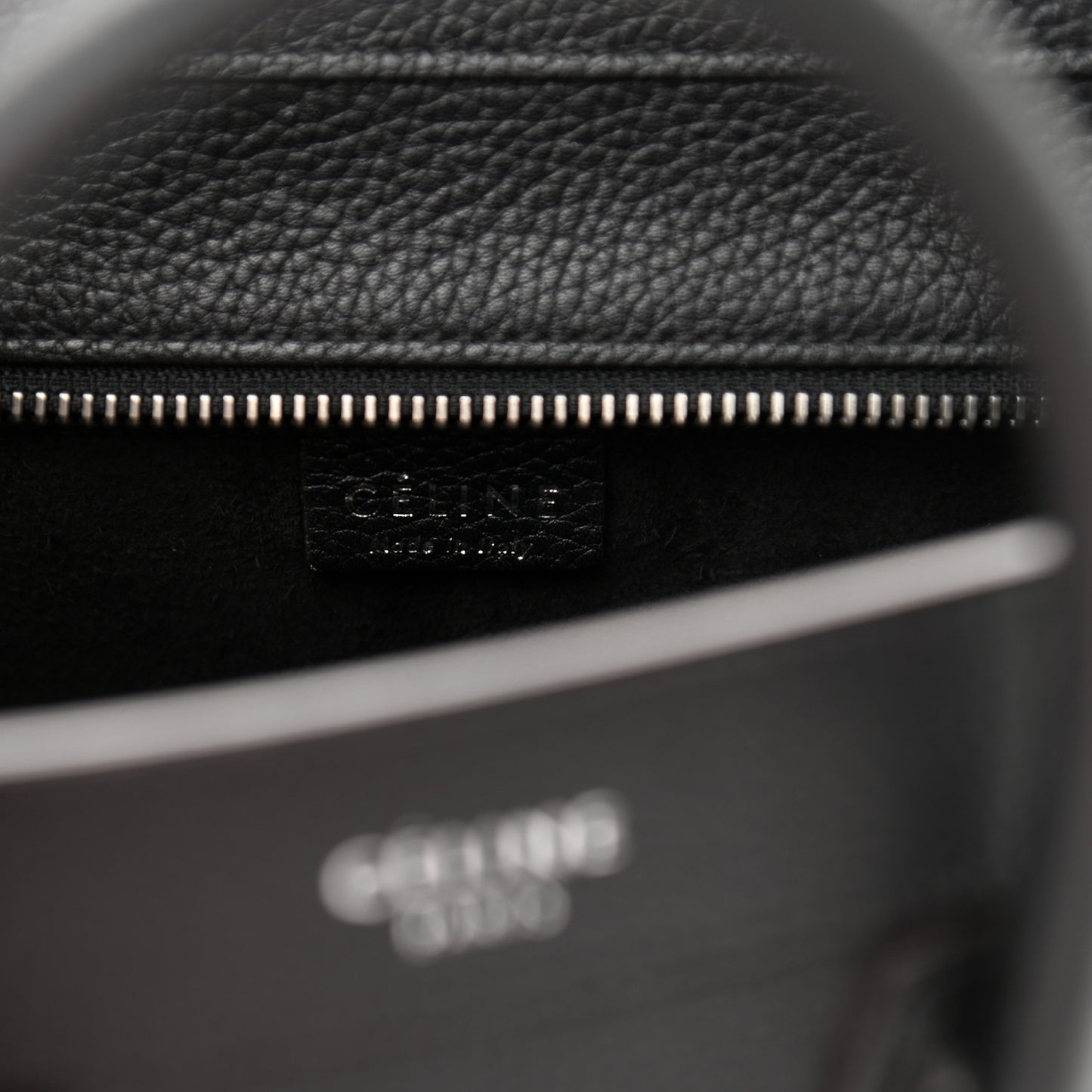 Drummed Calfskin Nano Luggage Black