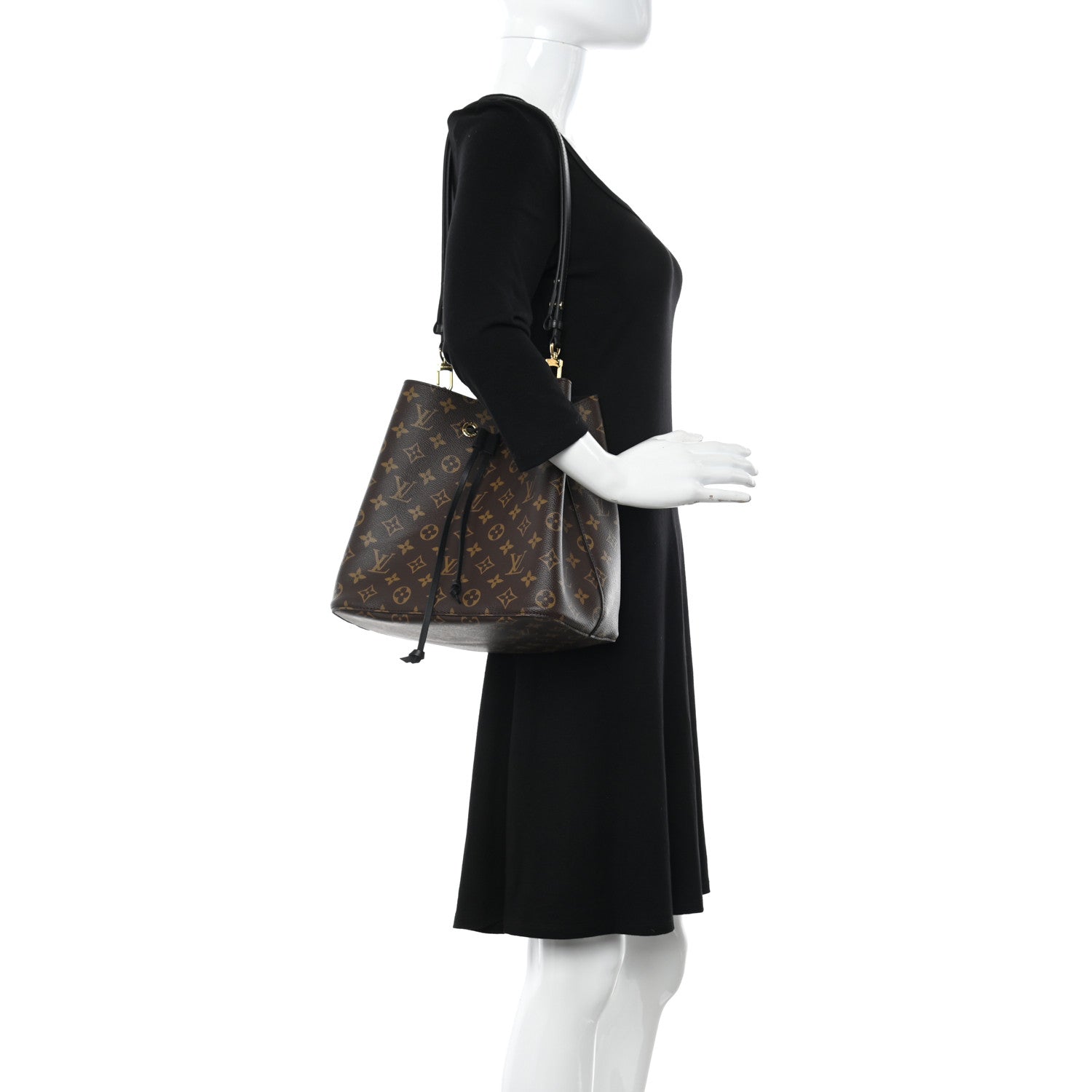 Louis Vuitton Monogram Neonoe MM Black 2 of 10
