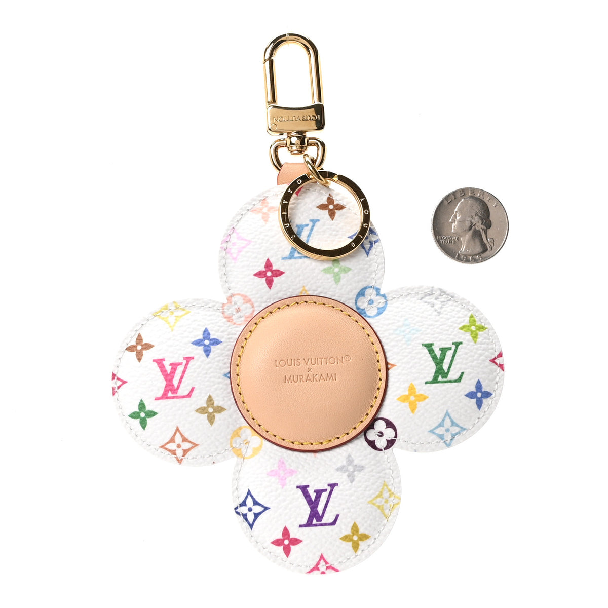 LV x TM Monogram Multicolor Vivienne Head Bag Charm White