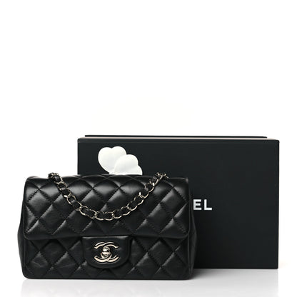 Chanel Lambskin Quilted Mini Rectangular Flap Black 10 of 10