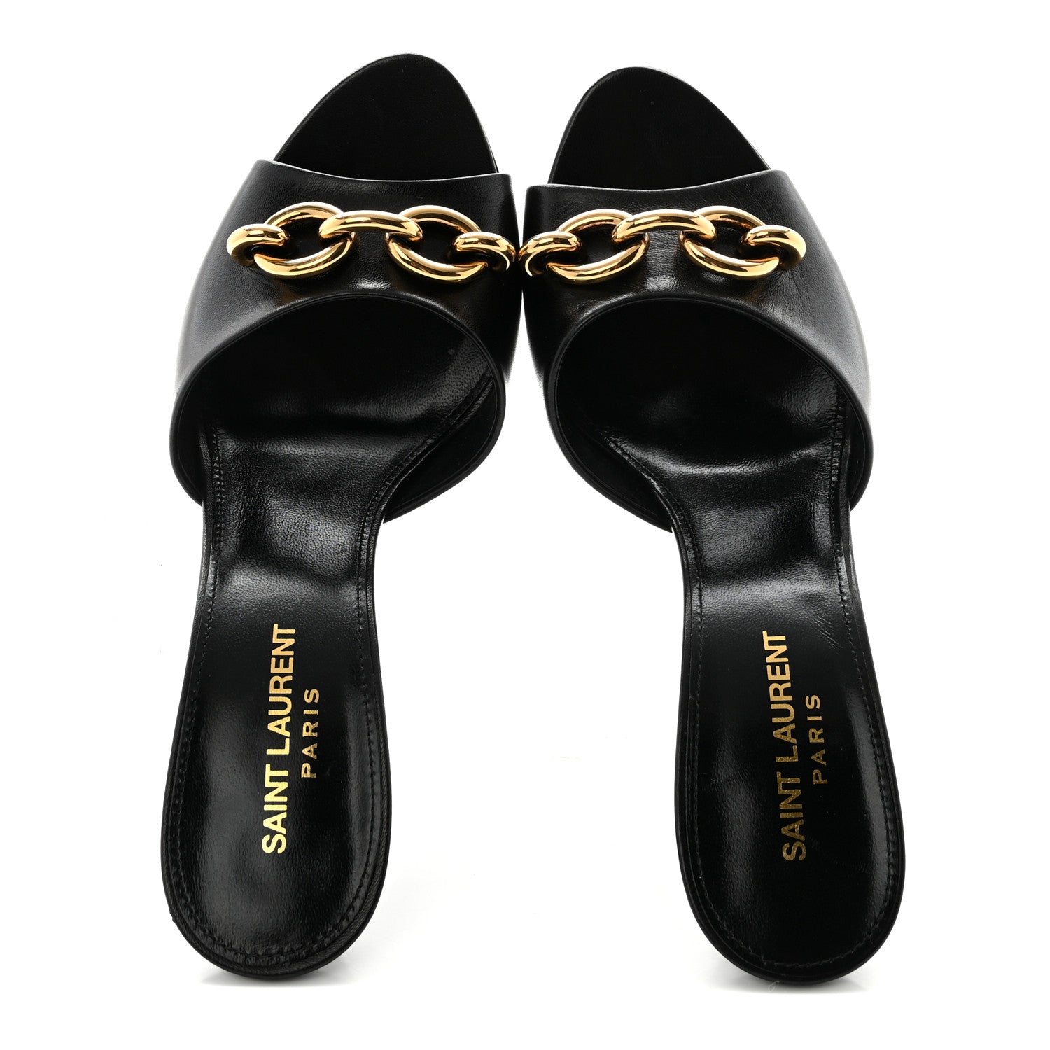 Saint Laurent Calfskin New Belfagor Sexy 95mm Mules 38 Black 2 of 10