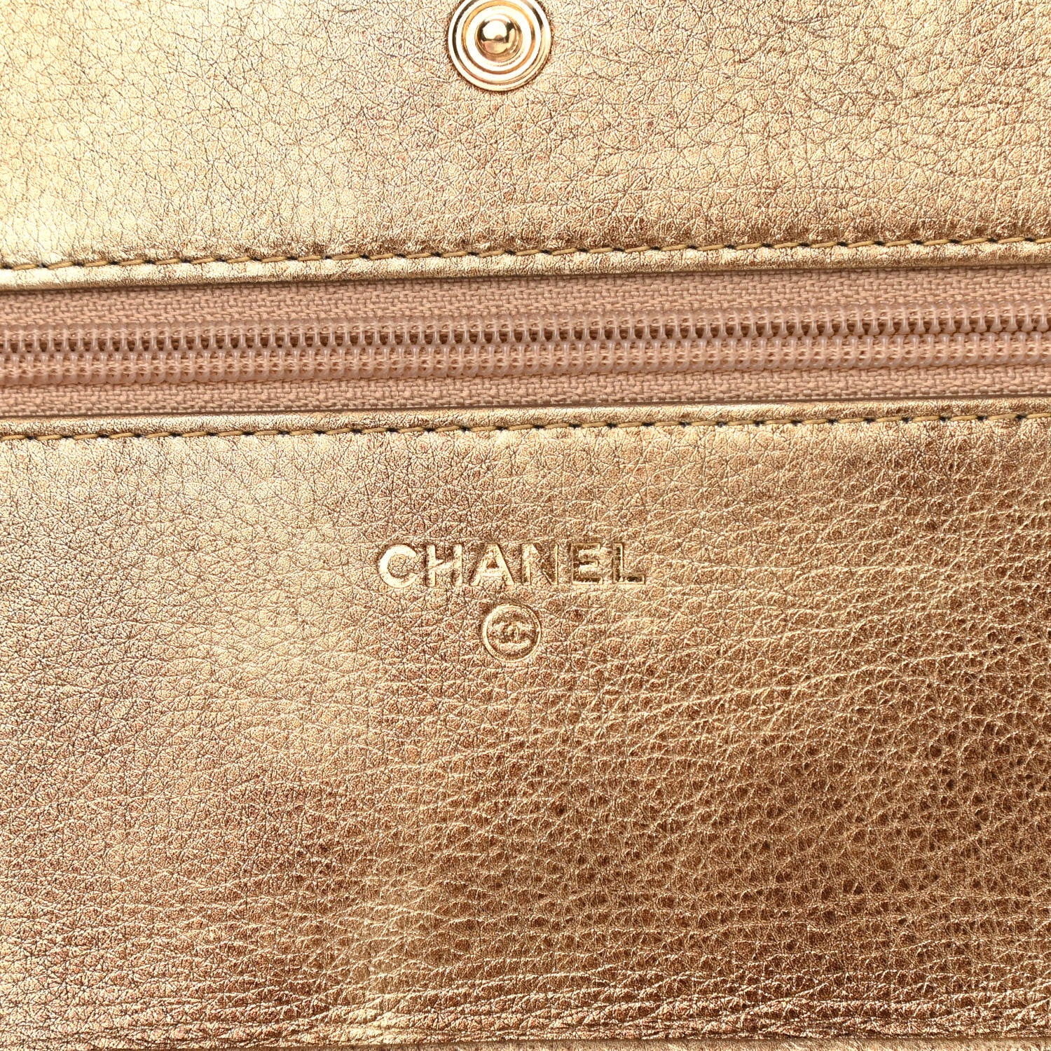Chanel Distressed Calfskin Quilted Boy Wallet On Chain WOC Gold 5 of 15