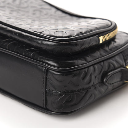 Burberry Calfskin Embossed Monogram Camera Chain Bag Black 7 of 9