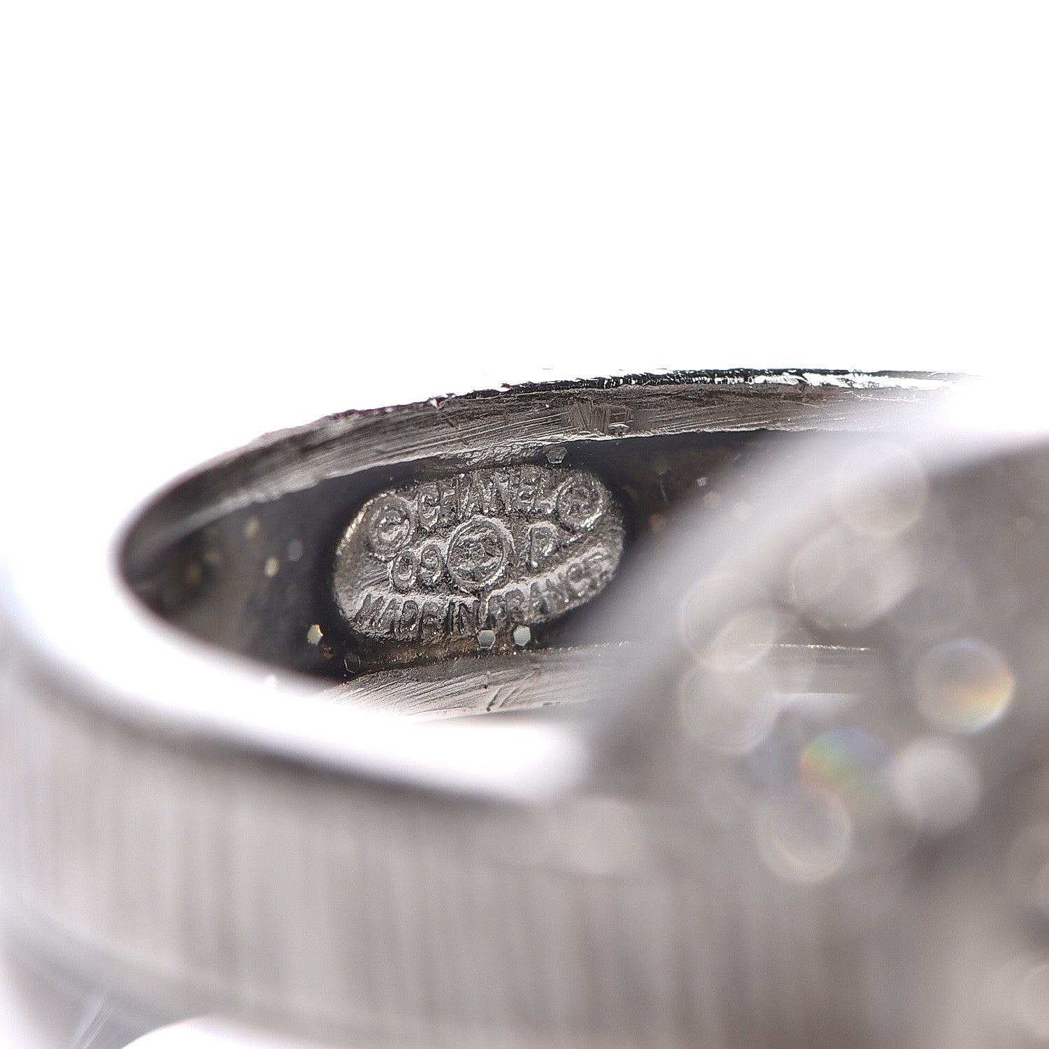 Chanel Crystal CC Ring 6 Silver 4 of 4