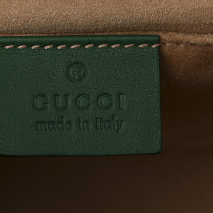 Gucci Calfskin Studded Small Padlock Shoulder Bag Emerald 6 of 12