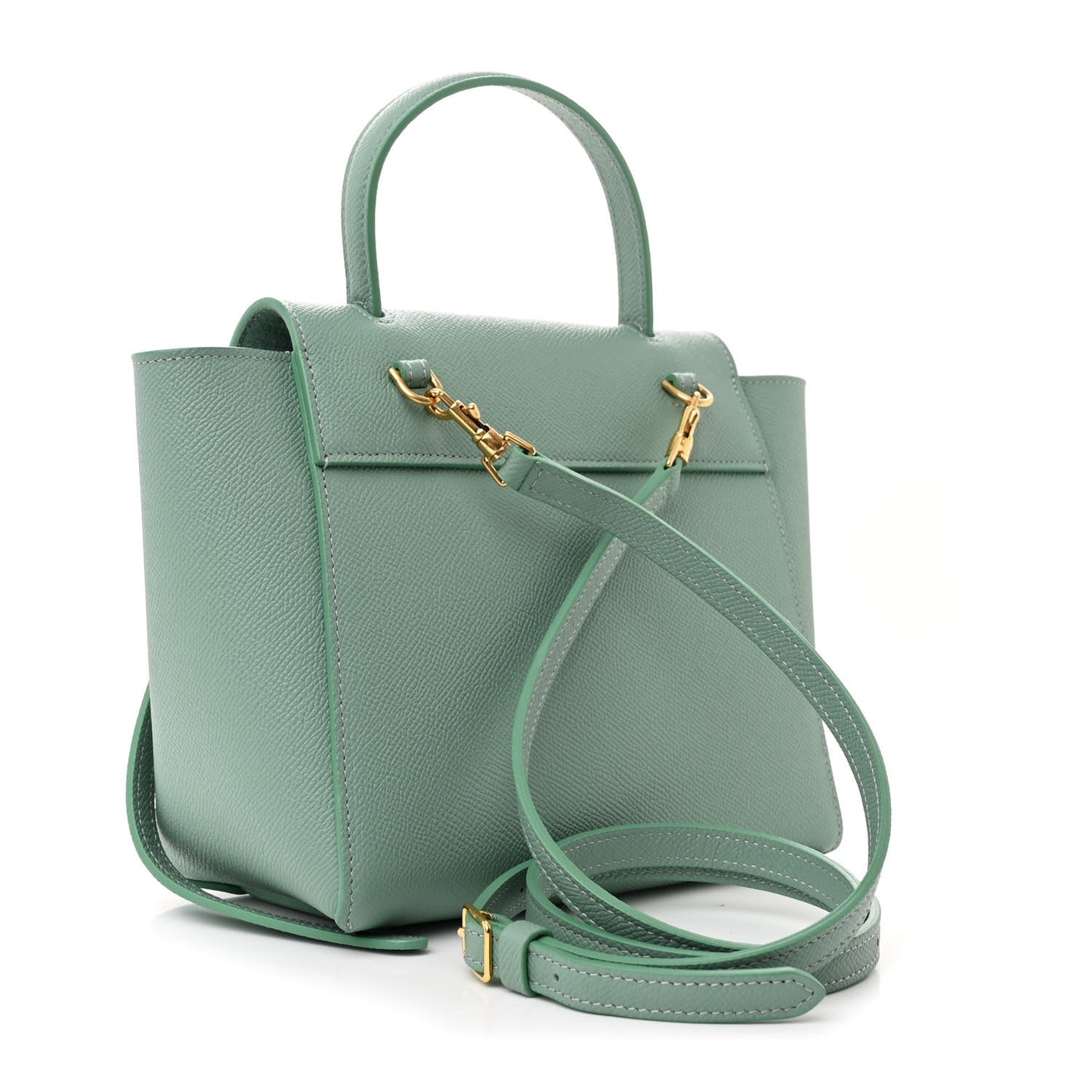 Grained Calfskin Nano Belt Bag Ice Mint
