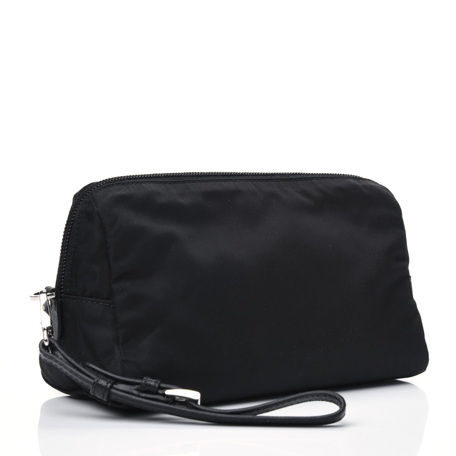 Prada Tessuto Nylon Saffiano Wristlet Black 3 of 13