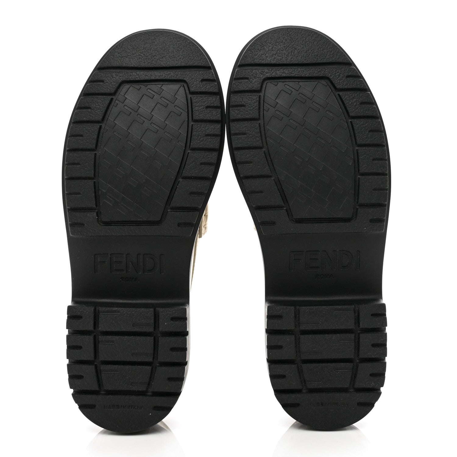 Fendi Vitello Abrasivato Fendigraphy 50mm Loafers 38.5 Blanco Babe 5 of 9