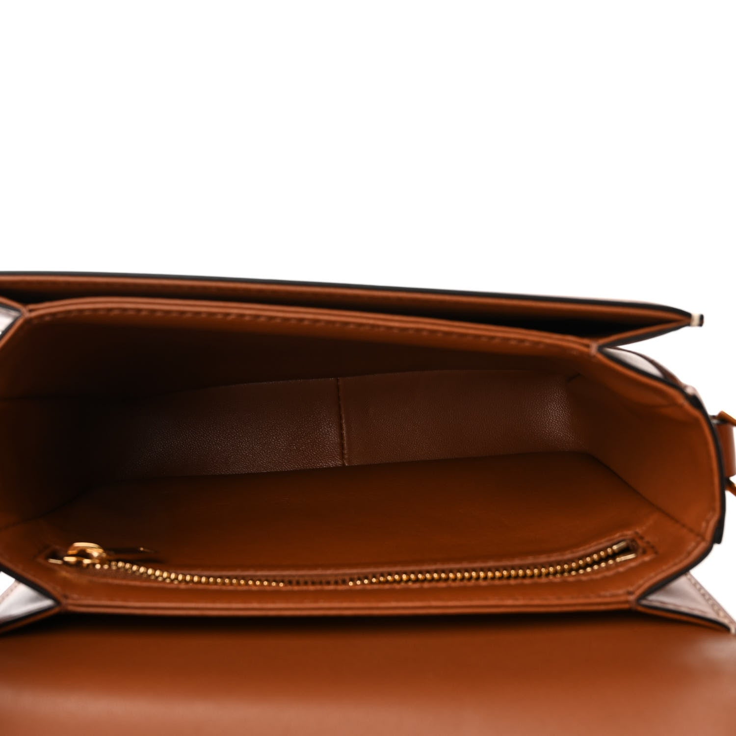 Celine Calfskin Triomphe Canvas Teen Triomphe Bag Tan 5 of 11