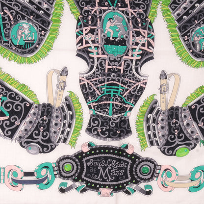 Hermes Cashmere Silk Sous L Egide de Mars Scarf Shawl 140 3 of 5