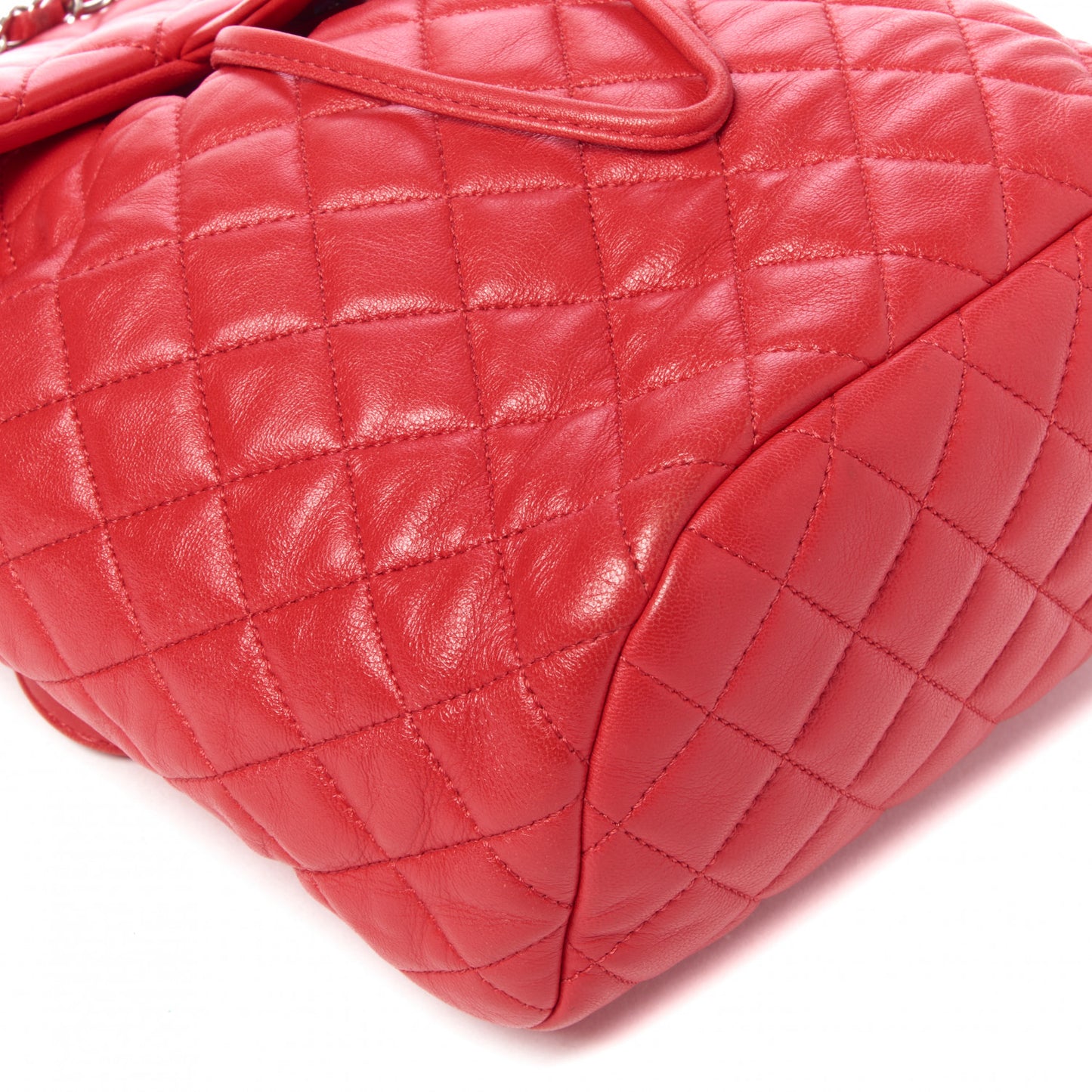 Lambskin Quilted Small Urban Spirit Backpack Red