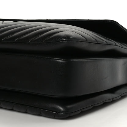 Chanel Lambskin Chevron Quilted Large Trendy CC Dual Handle Flap Bag Black 9 of 9