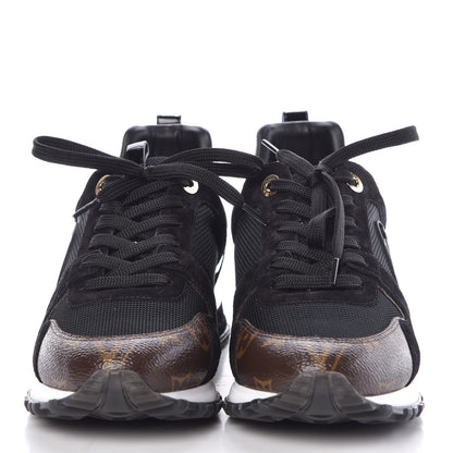Louis Vuitton Suede Monogram Run Away Sneakers 38.5 Black 2 of 7
