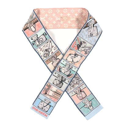 Louis Vuitton Silk Monogram Lock It Bandeau Bleu Glacier 1 of 3