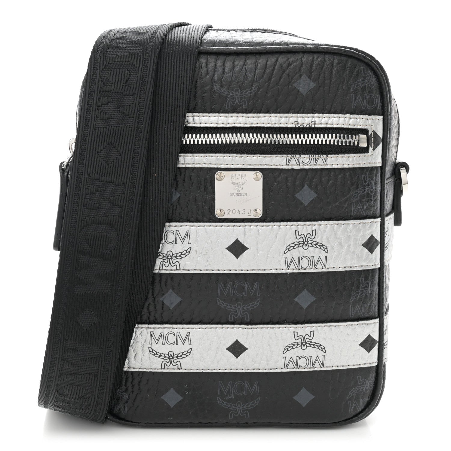 MCM Visetos Spot Crossbody Bag Black 1 of 9