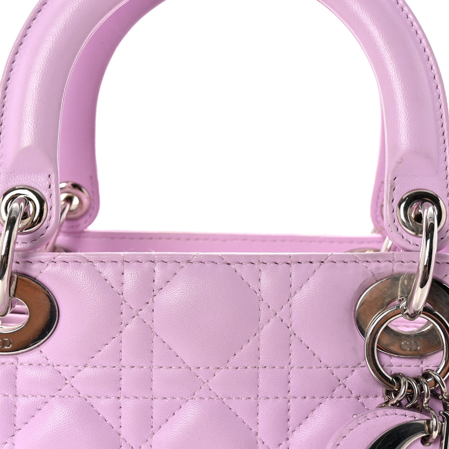 Christian Dior Lambskin Cannage Medium Lady Dior Purple 7 of 9