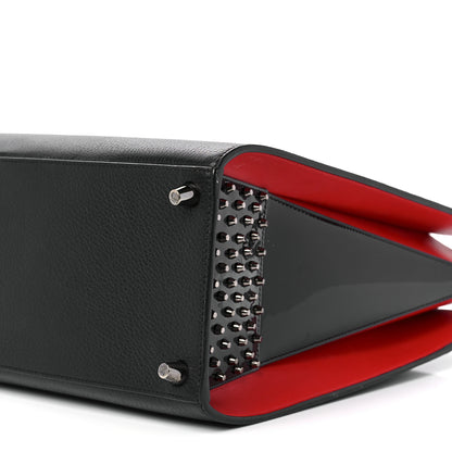 Christian Louboutin Calfskin Patent Studded Large Paloma Black 20 of 21