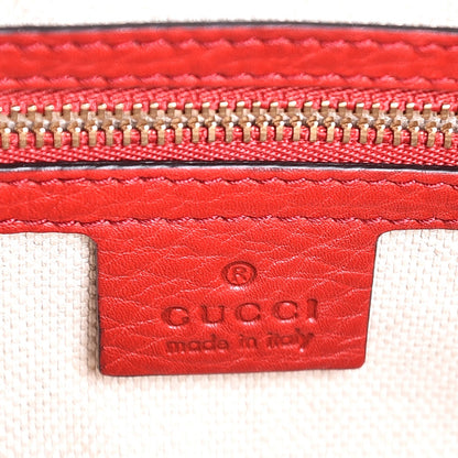 Gucci Pebbled Calfskin Small Soho Top Handle Bag Tabasco Red 7 of 8