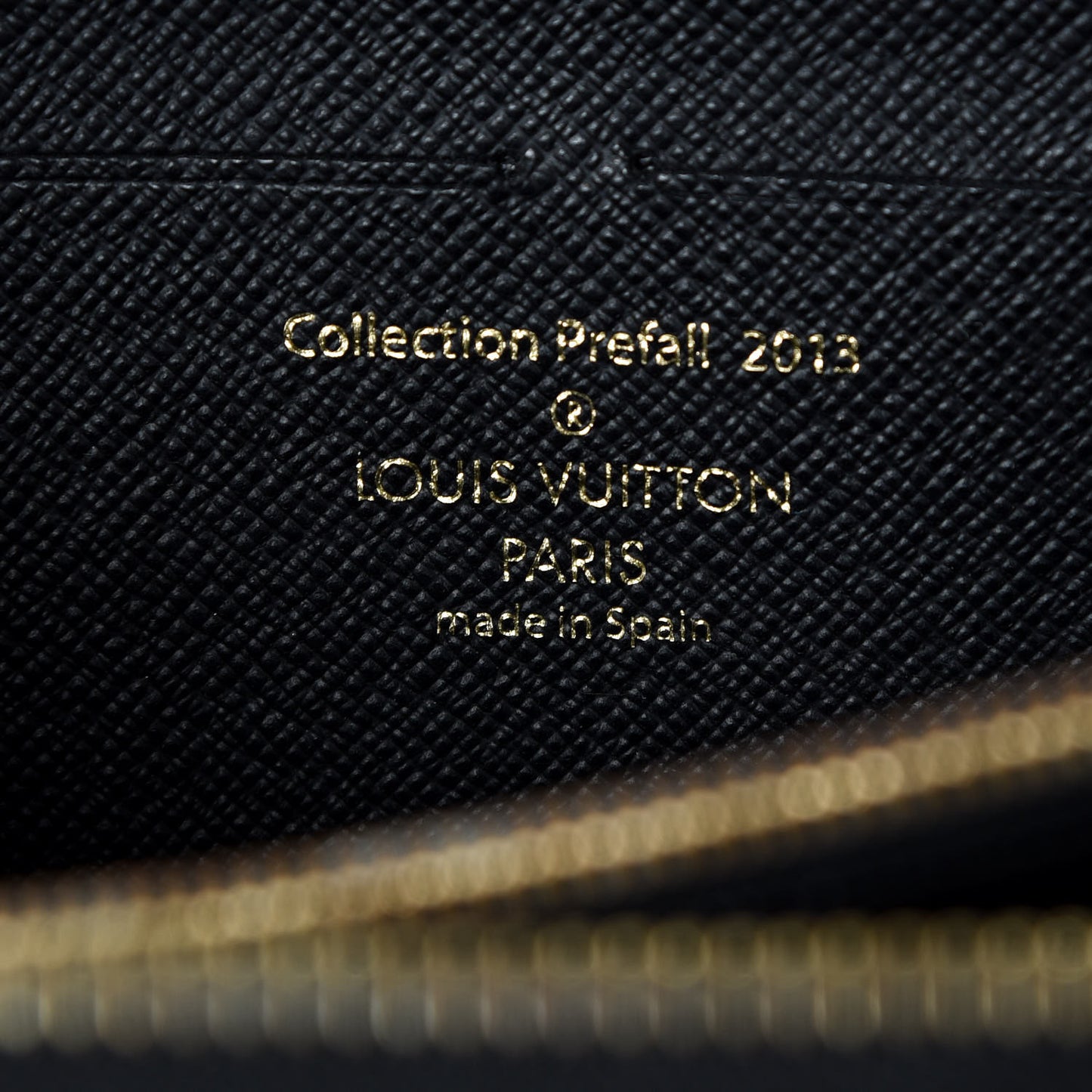 Damier Paillettes Zippy Wallet Black