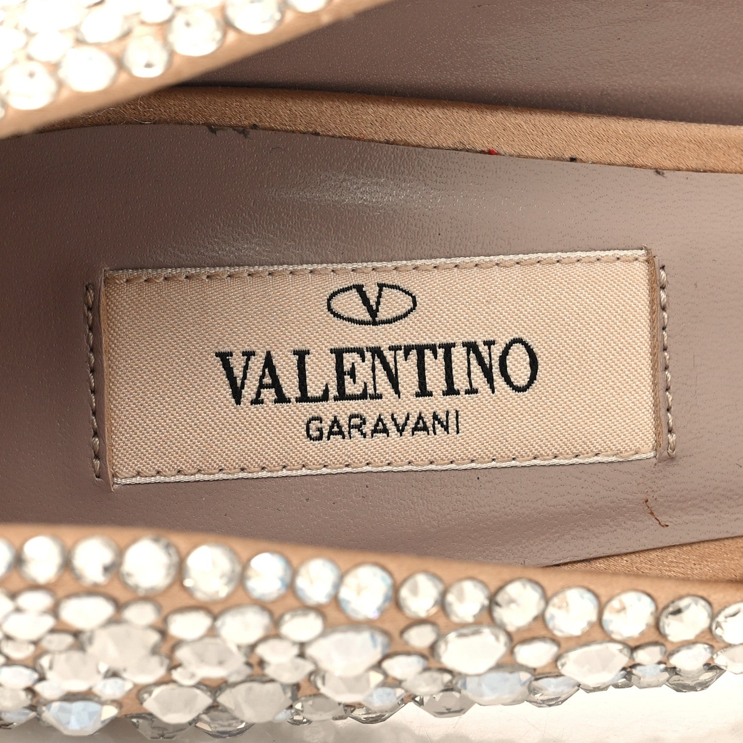 Valentino Garavani Satin Crystal Embellished Moonflow 90mm Pumps 38 Poudre 7 of 8