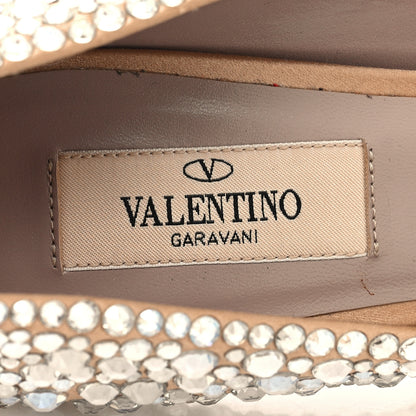 Valentino Garavani Satin Crystal Embellished Moonflow 90mm Pumps 38 Poudre 7 of 8
