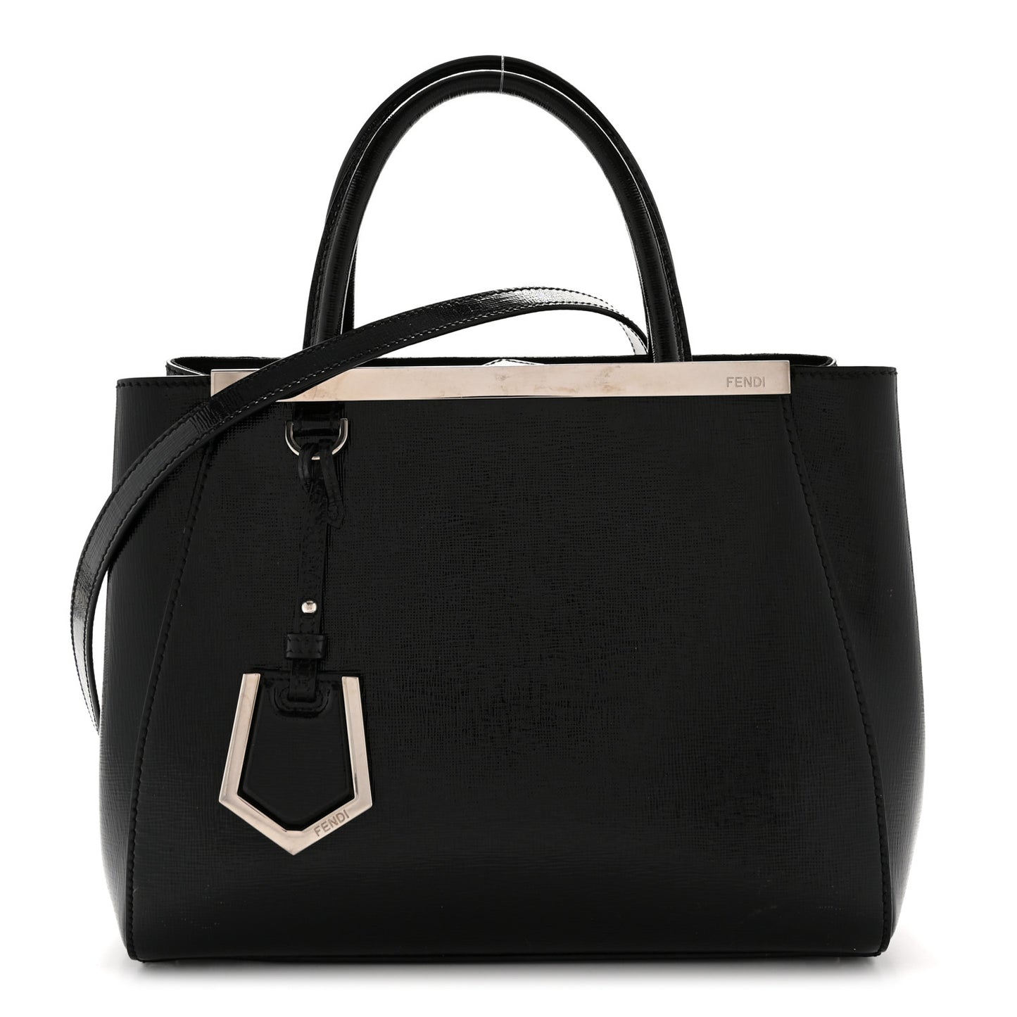Patent Vitello Elite Petite 2Jours Tote Black