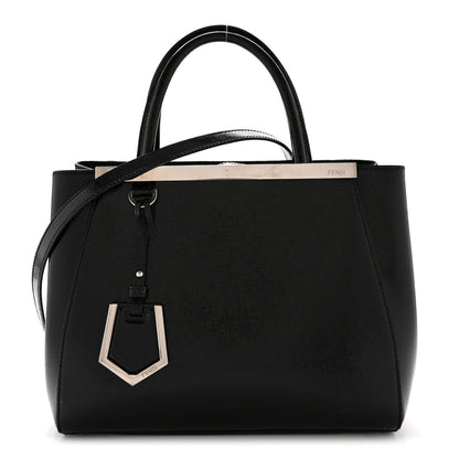 Fendi Patent Vitello Elite Petite 2Jours Tote Black 1 of 12
