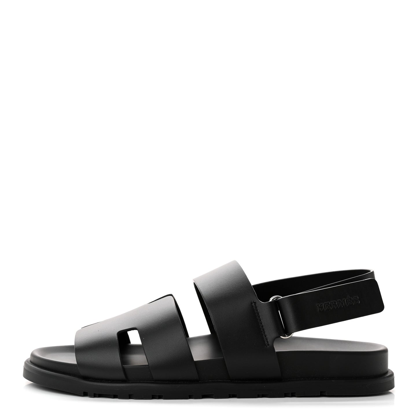 Calfskin Mens Genius Sandals 41.5 Black
