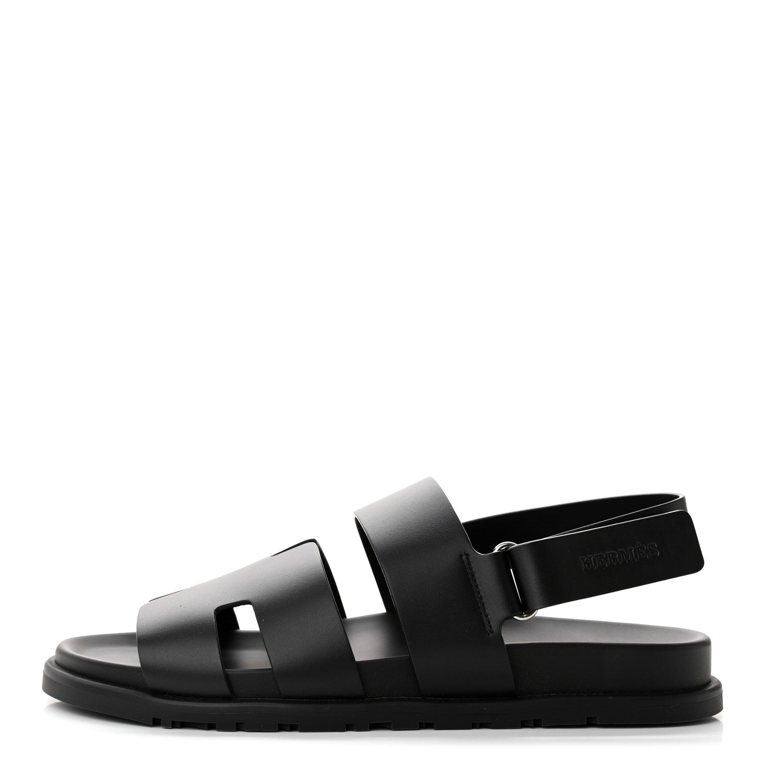 Hermes Calfskin Mens Genius Sandals 41.5 Black 1 of 11