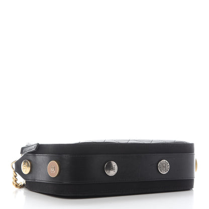 Chanel Calfskin Grosgrain Stitched Button Up Camera Case Black 4 of 10