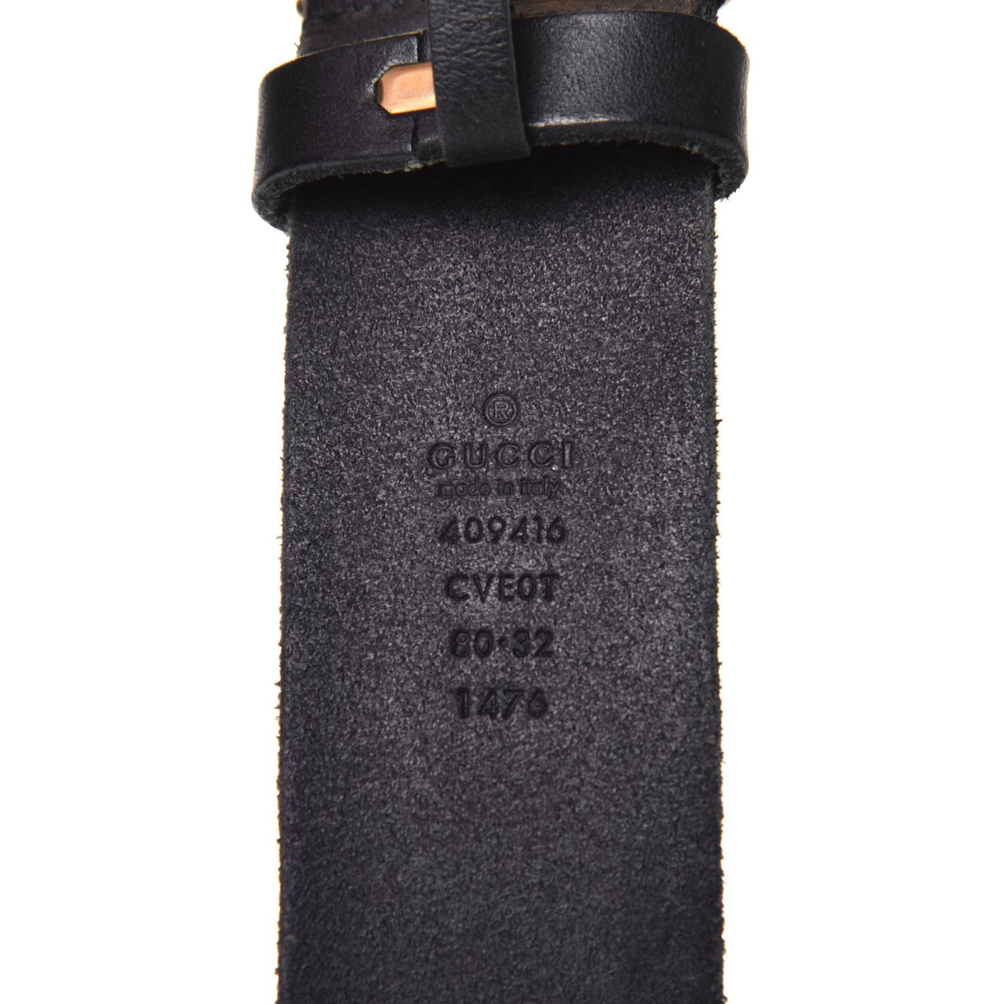 Faded Calfskin Double G 40mm Belt 80 32 Black