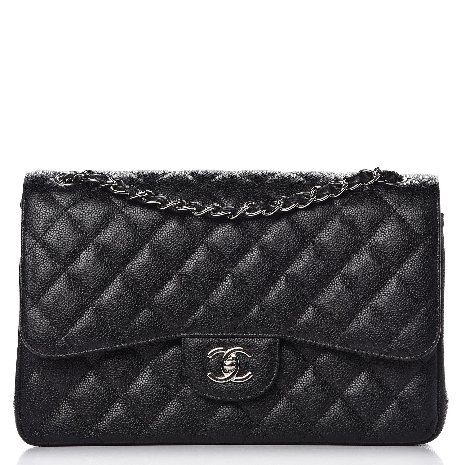 Chanel Caviar Quilted Jumbo Double Flap Black 1 of 10