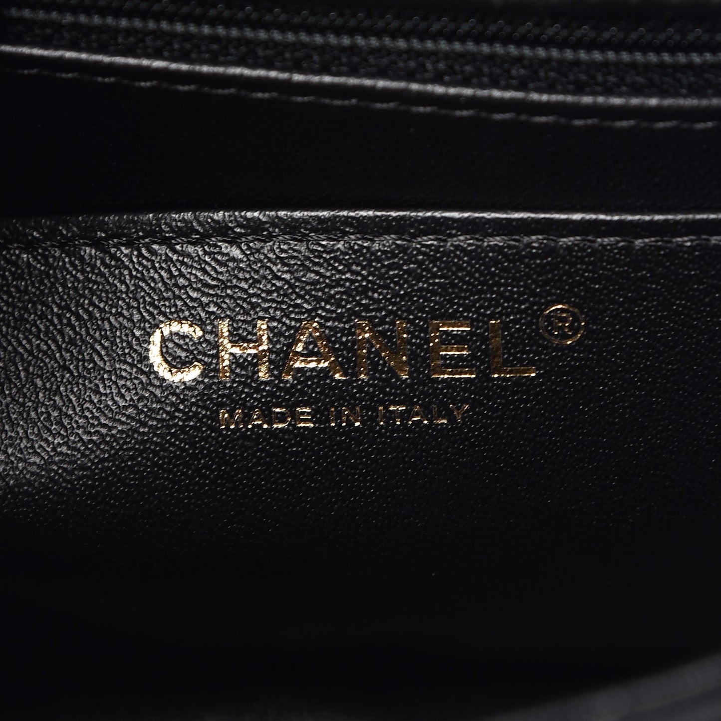 Lambskin Reverse Chevron Quilted Mini Round Top Handle Flap Black