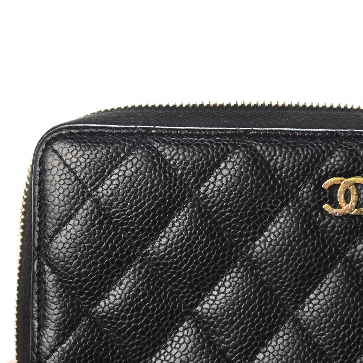 Chanel Caviar Quilted Large Gusset Zip Around Wallet Black 10 of 10